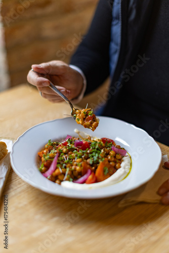 Wallpaper Mural woman holding plate Torontodigital.ca