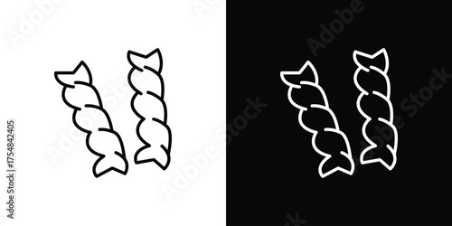 Pasta icon - Line Style. symbol template design