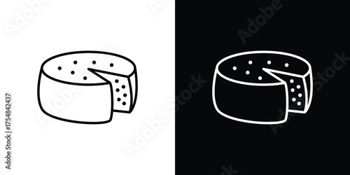 Parmesan icon - Line Style. symbol template design