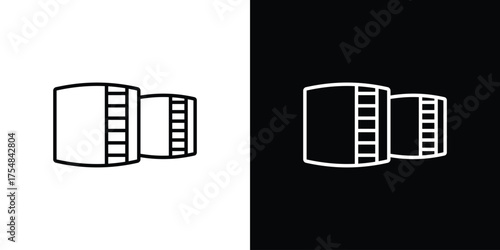 Oil storage icon - Line Style. symbol template design