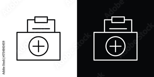 Medical history icon - Line Style. symbol template design