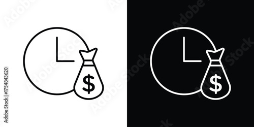 Long term investment icon - Line Style. symbol template design