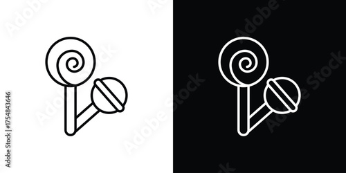 Lollypop icon - Line Style. symbol template design