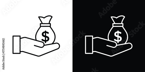 loan icon - Line Style. symbol template design