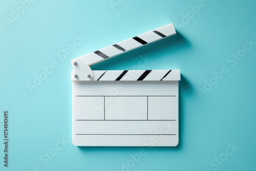 Minimalist View of White Clapboard Against Turquoise Backdrop: Cinematic Concept with Space for Your Text
