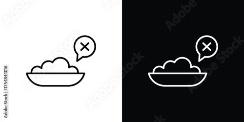 Lack of appsetite icon - Line Style. symbol template design