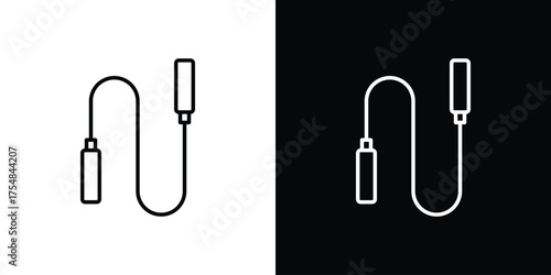Jump rope icon - Line Style. symbol template design