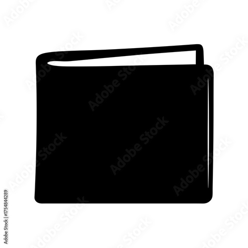 Simple black book silhouette on white background provides learning and growth