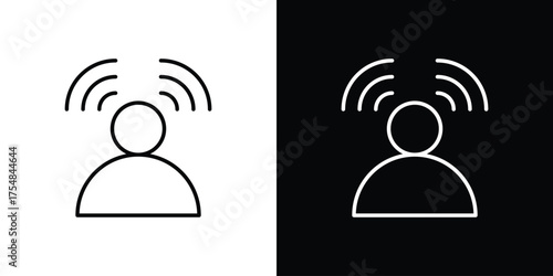 Influencer icon - Line Style. symbol template design