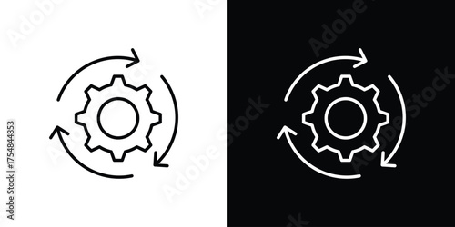 Implementation icon - Line Style. symbol template design