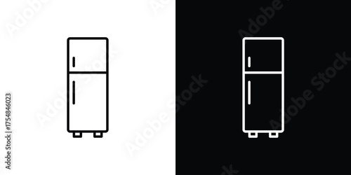 Fridge icon - Line Style. symbol template design