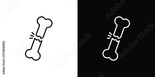 Fracture icon - Line Style. symbol template design