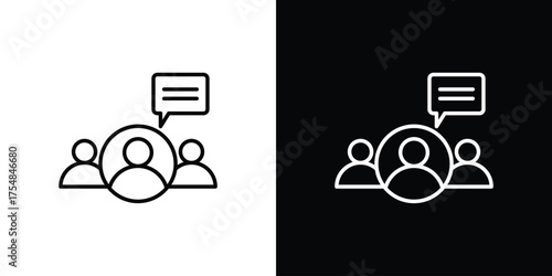 Expert opinion icon - Line Style. symbol template design
