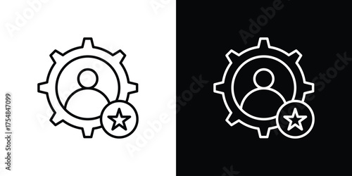 Employee skills icon - Line Style. symbol template design