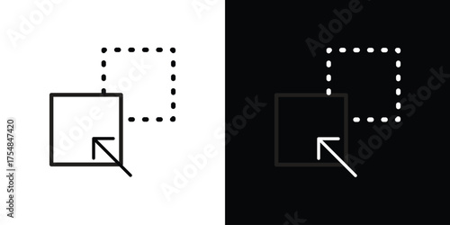 Drag and drop icon - Line Style. symbol template design