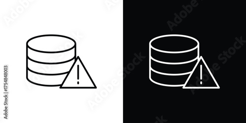 Data loss icon - Line Style. symbol template design