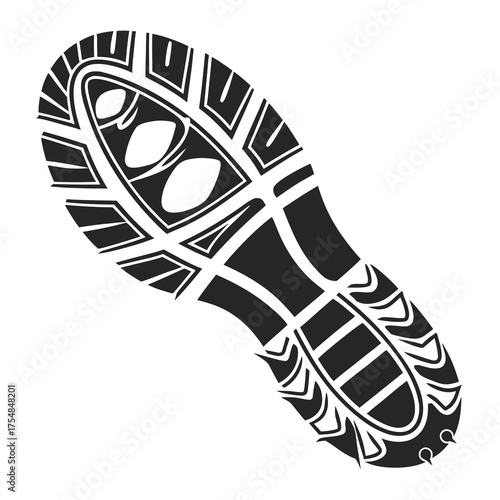 Illustration of a shoe print