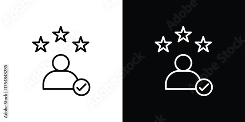 Customer experience icon - Line Style. symbol template design