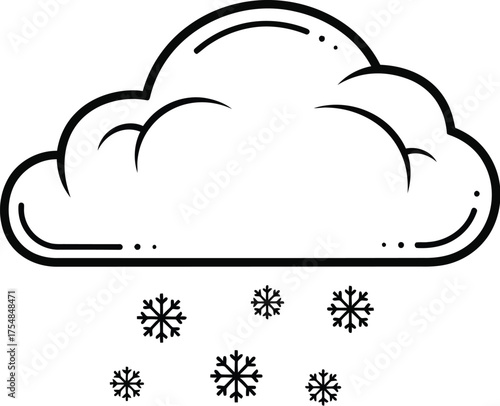Snow cloud winter weather snowflake cold season forecast snowfall climate ice