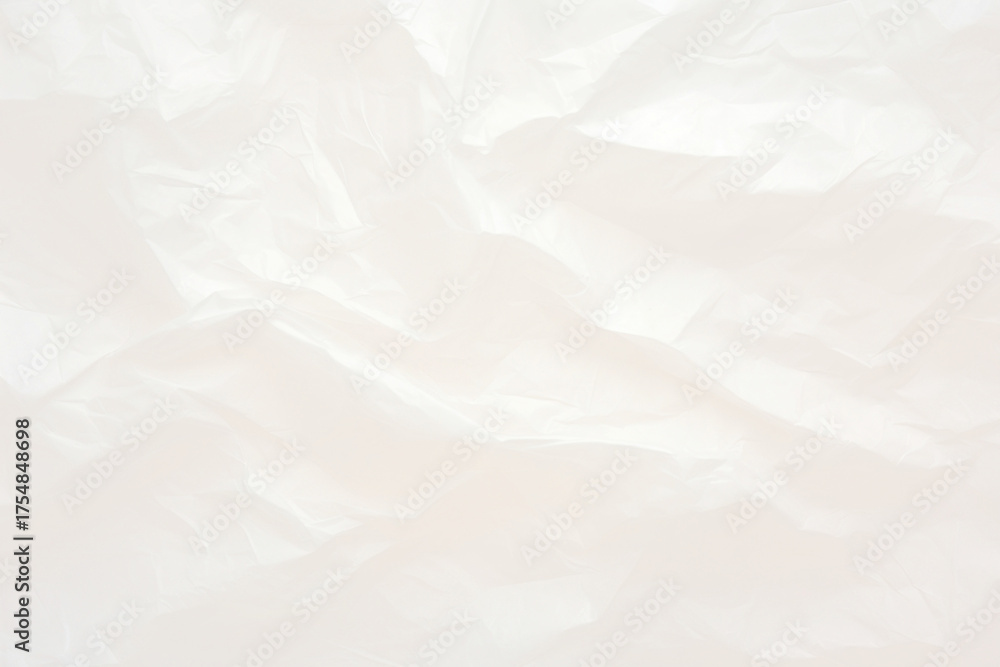 Fototapeta premium Crumpled white paper png overlay effect, transparent background