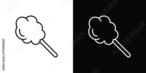 Cotton Candy icon - Line Style. symbol template design