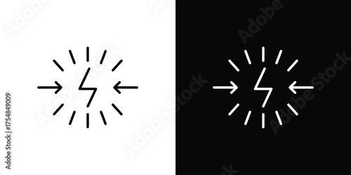 Conflict icon - Line Style. symbol template design