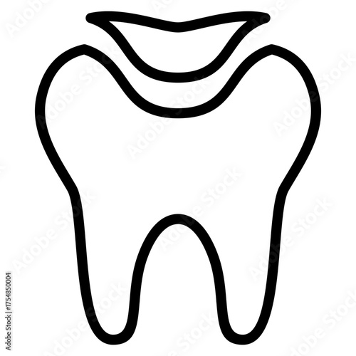 Tooth Filling  Icon Element For Design