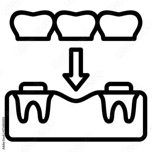 Dental Bridge  Icon Element For Design