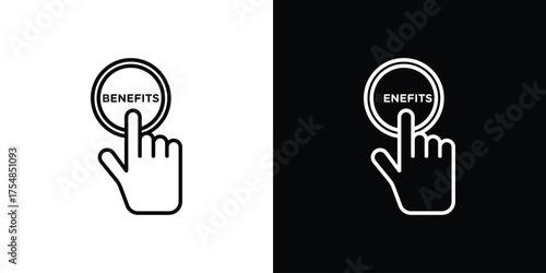 benefits icon - Line Style. symbol template design
