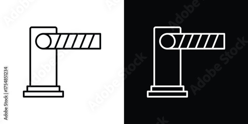 Barrier icon - Line Style. symbol template design