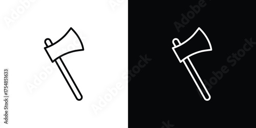 Axe icon - Line Style. symbol template design