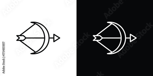 Archery icon - Line Style. symbol template design