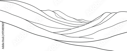 Abstract landscape background hills mountains lines contour nature scenery