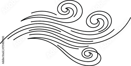 Wind air flow breeze nature weather storm hurricane cyclone tornado swirl curve