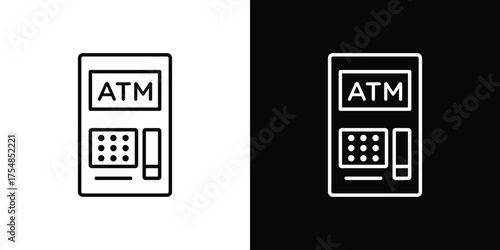 Atm icon - Line Style. symbol template design
