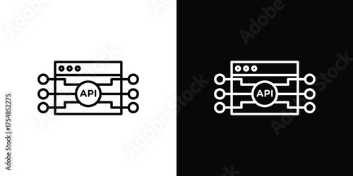 API icon - Line Style. symbol template design
