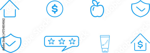 Business ethics icon set. fairness, integrity, loyalty, trust, equality, code of conduct, honesty, anti corruption, transparency.  