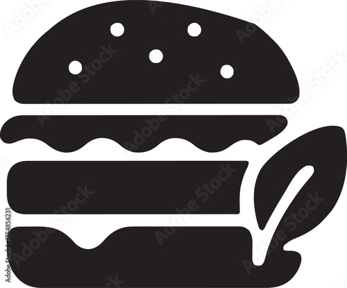 Simple black silhouette depicting the number two stylized font typography design graphic numerical shape symbol numeric digit