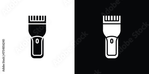 Trimmer icon. Black and white simple flat design icon