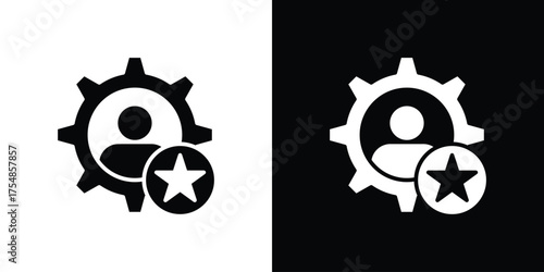 Skills icon. Black and white simple flat design icon