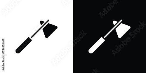 reflex hammer icon. Black and white simple flat design icon