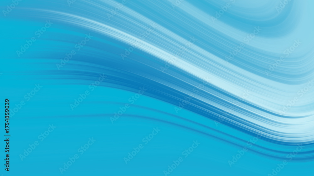 Fototapeta premium Abstract wavy blue pattern suitable for backgrounds, textiles, and digital designs with curving bands of color in a modern aesthetic.