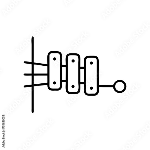 Musical percussion instrument icon outline design concept of icons  