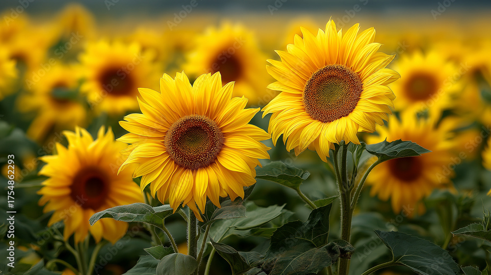 Fototapeta premium sunflower field in summer