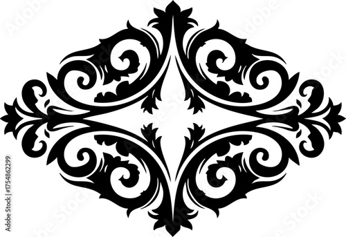 Fotografie Elegant scrollwork design element for invitations and branding