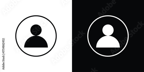 Individual icon. Black and white simple flat design icon