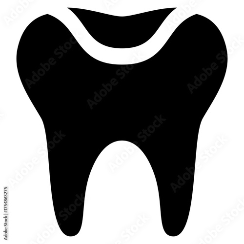 Tooth Filling  Icon Element For Design