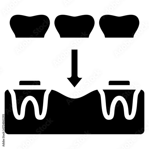 Dental Bridge  Icon Element For Design