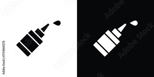 eye drop icon. Black and white simple flat design icon