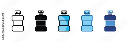 Mouthwash Bottle  Icon Element For Design